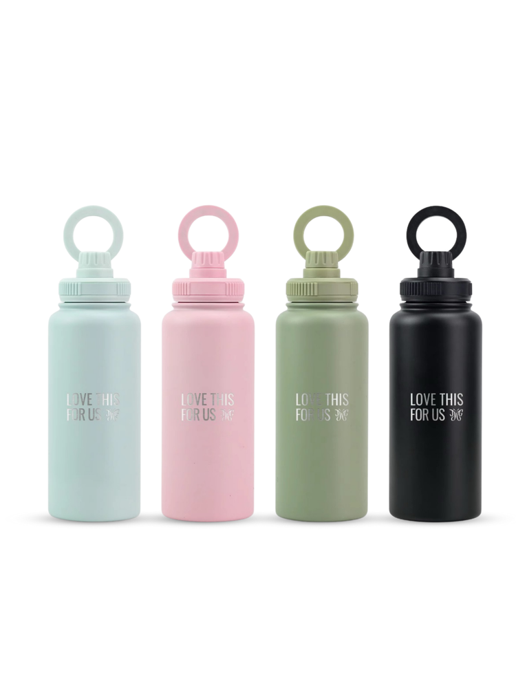 Insulated Stainless Steel Sports Bottle with Magnetic Phone Holder (One Item per Order)