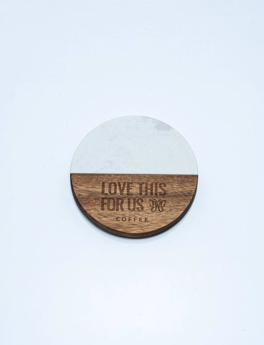 Marble and Wood Coasters